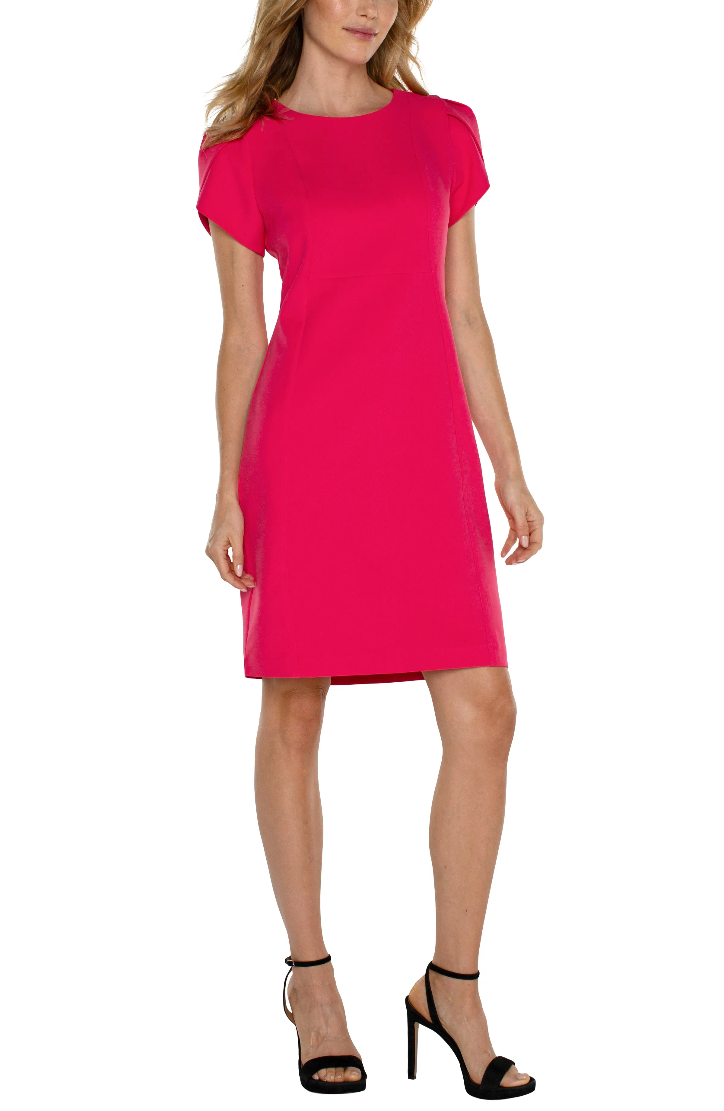 TULIP SLEEVE SHEATH DRESS