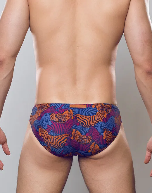 V20 Print Swim Brief - Stallion Navy