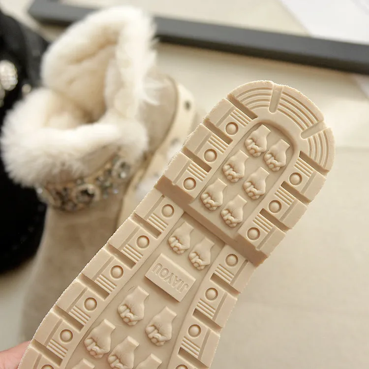 Women Casual Fashion Furred Flat Snow Boots