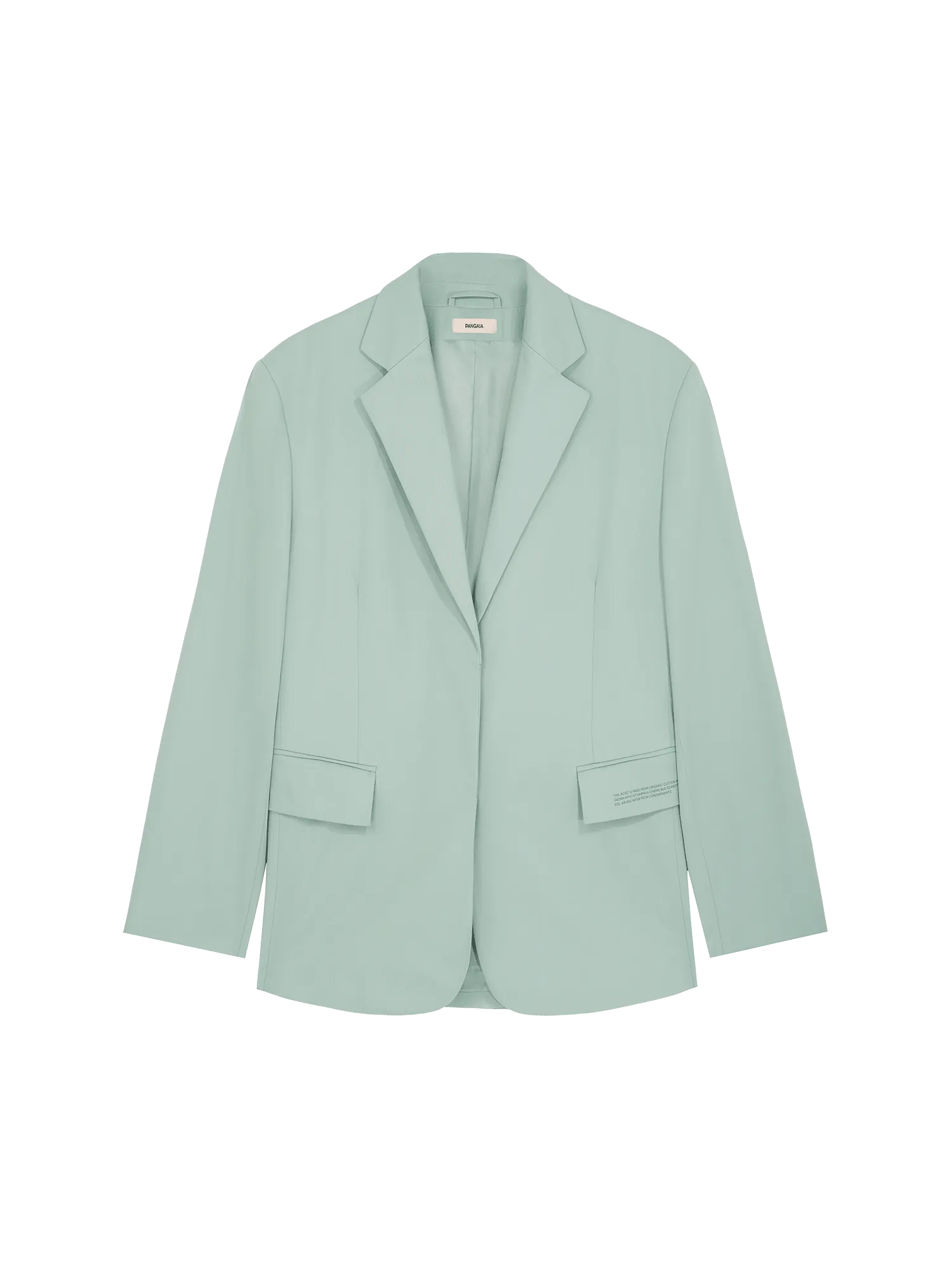 Women's Organic Cotton Oversized Tailored Blazer—Eucalyptus Blue