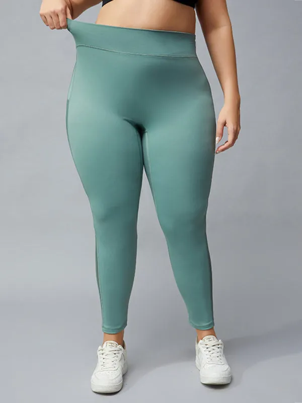 Women's Plus Size Contrasting Colour High Waist Loungewear Active Leggings