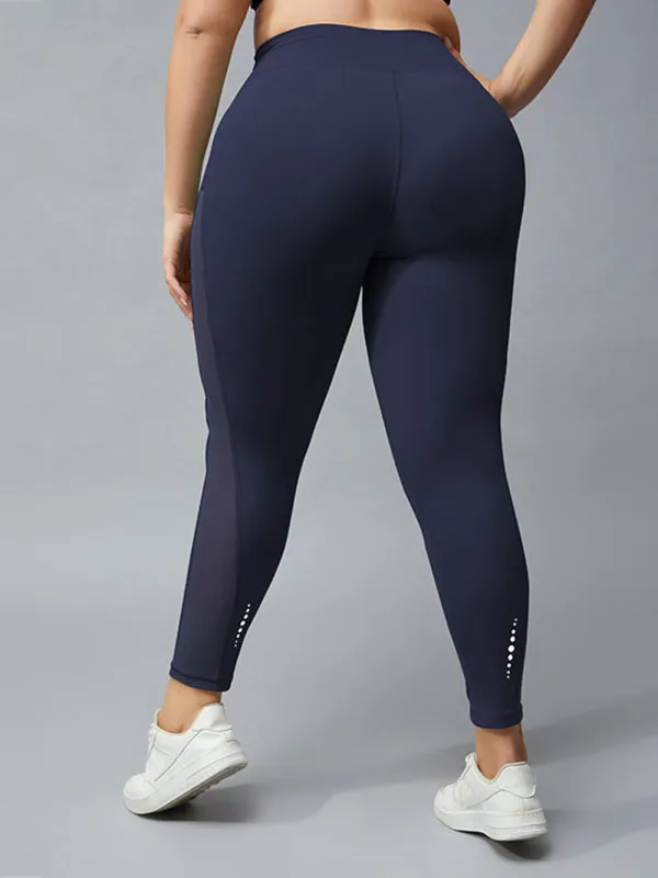 Women's Plus Size Contrasting Colour High Waist Loungewear Active Leggings