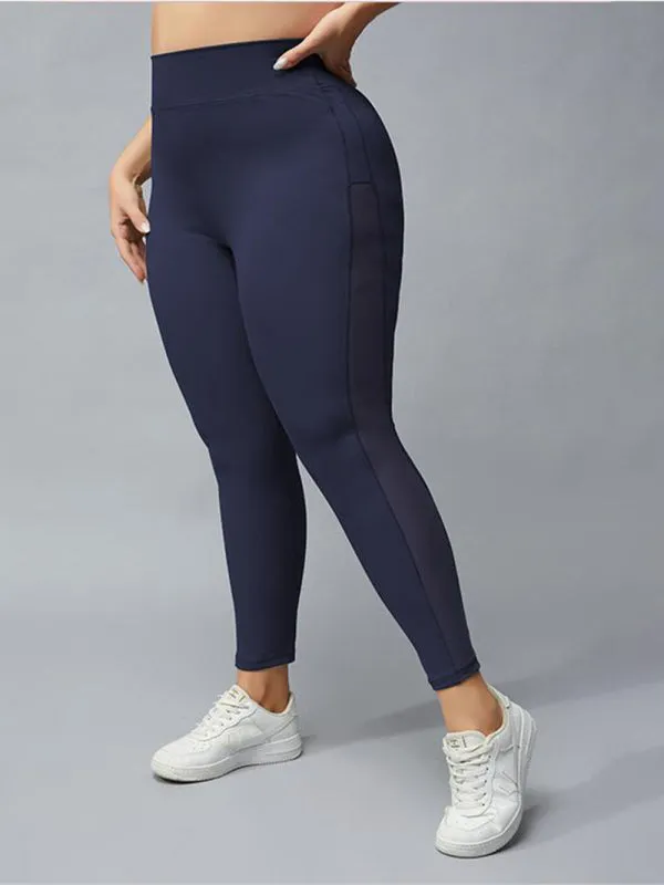 Women's Plus Size Contrasting Colour High Waist Loungewear Active Leggings