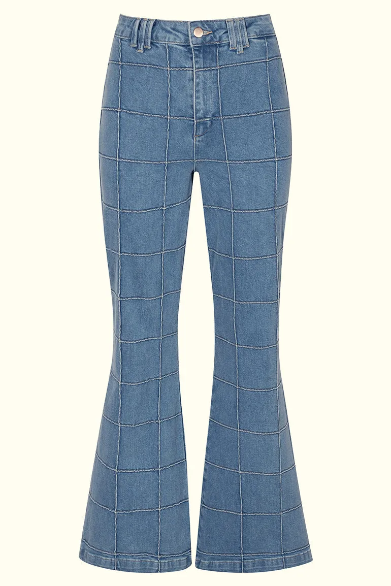 Woodstock Window Pane Denim Flares