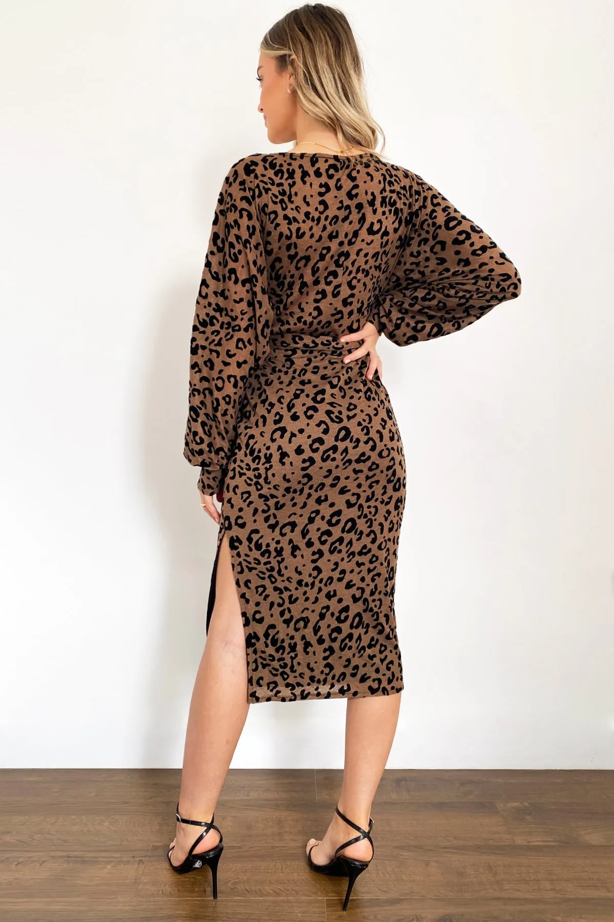 Zibi London Alice Leopard Knitted Dress